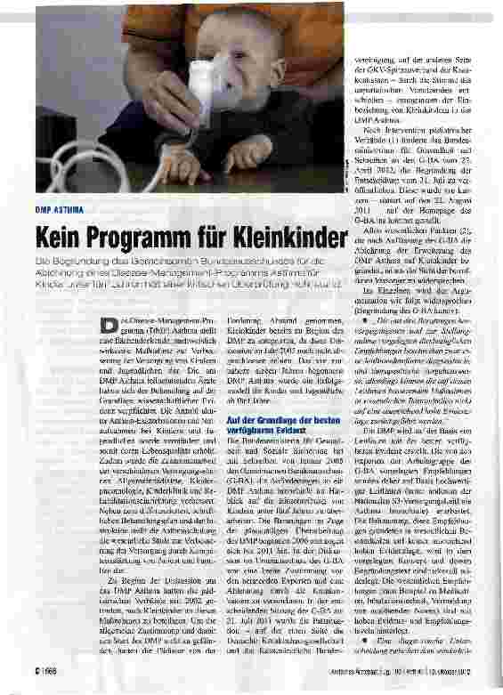 Vorschauseite 1: Kein Programm für Kleinkinder