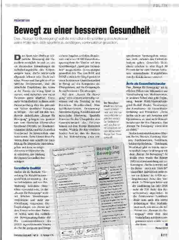 Vorschauseite 1: Bewegt zu einer besseren Gesundheit