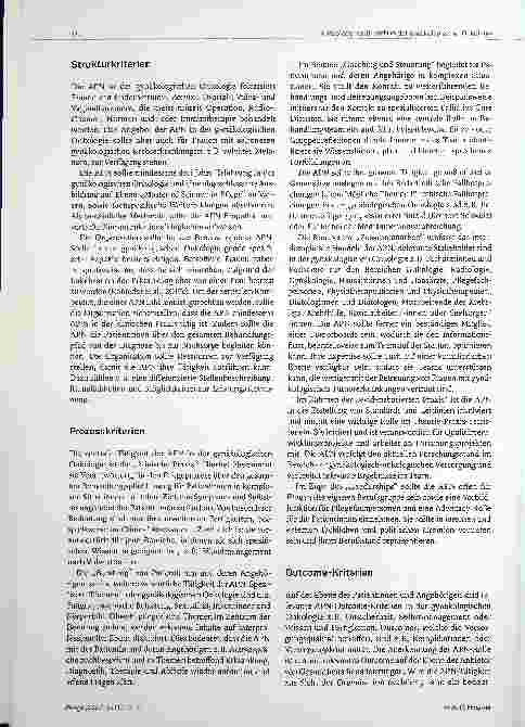 Vorschauseite 6: Die Advanced Practice Nurse (APN) in der gynäkologischen Onkologie