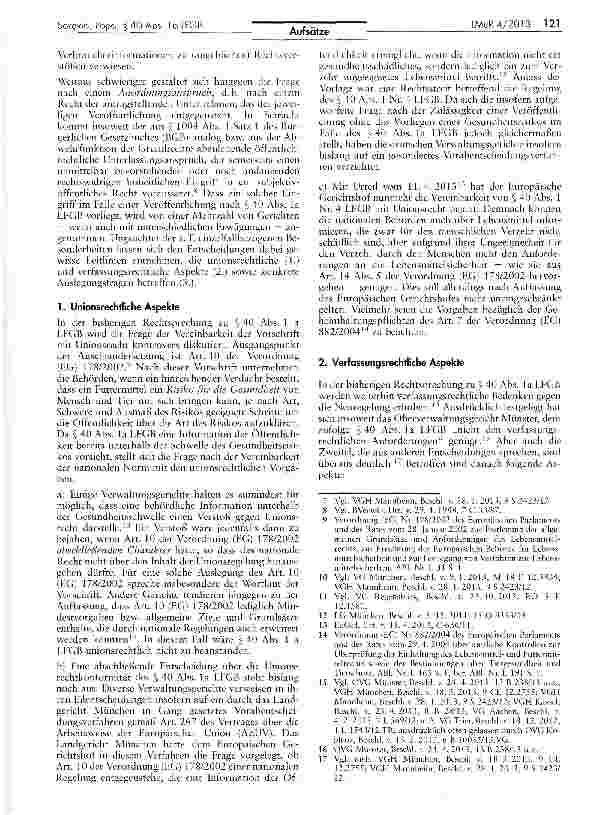 Vorschauseite 2: § 40 Abs. la LFGB in der Rechtsprechung - Eine Bestandsaufnahme