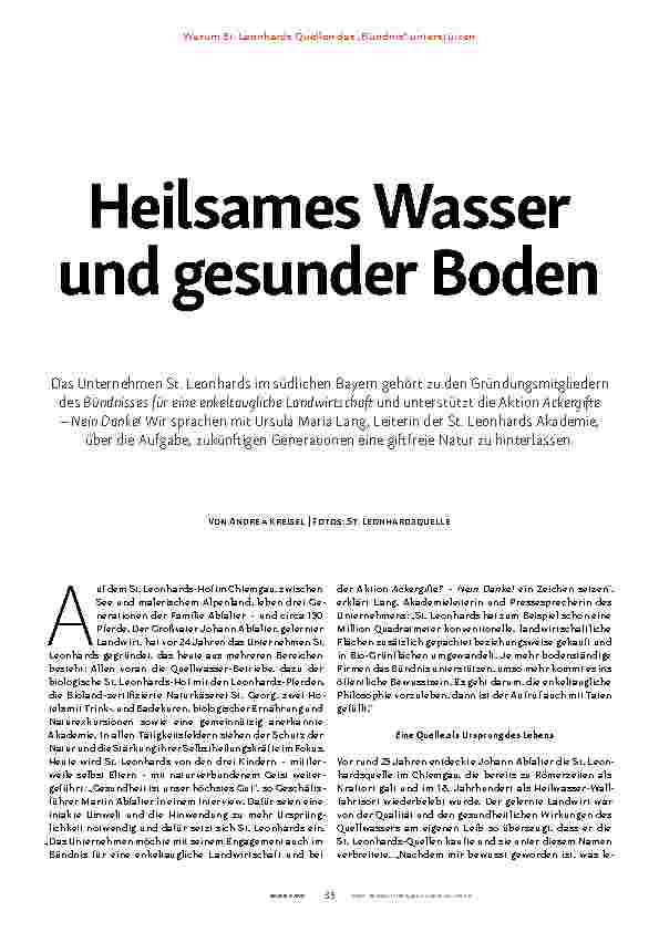 Vorschauseite 2: Heilsames Wasser und gesunder Boden