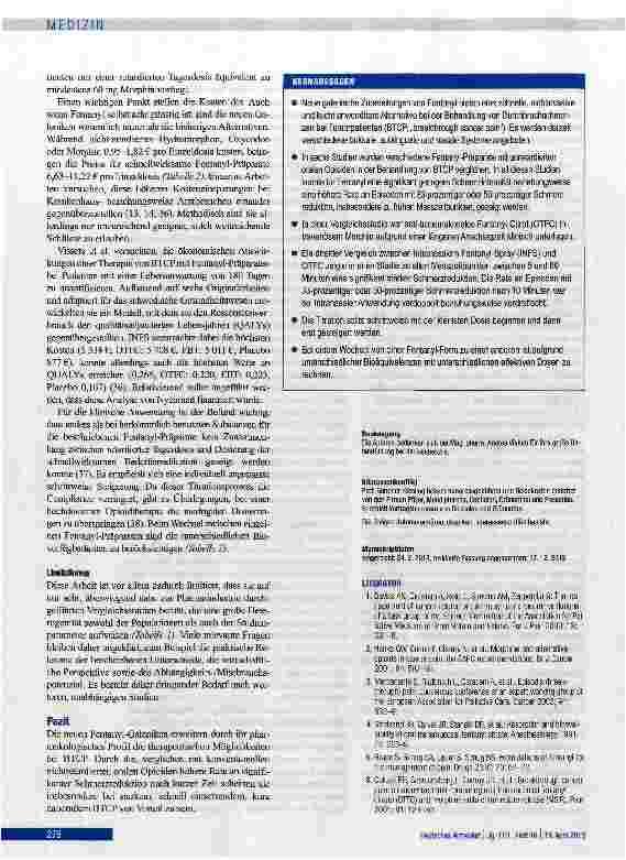 Vorschauseite 6: Fentanyl zur Behandlung von tumorbedingten Durchbruchschmerzen