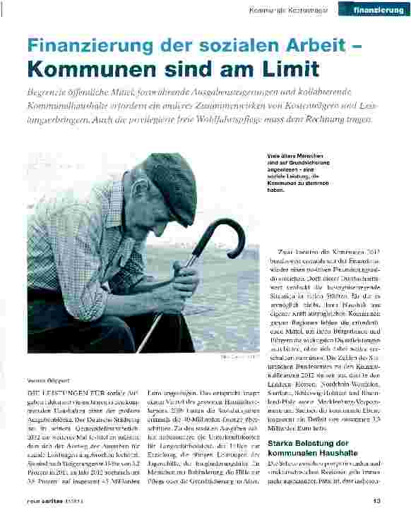 Vorschauseite 1: Finanzierung der sozialen Arbeit -Kommunen sind am Limit