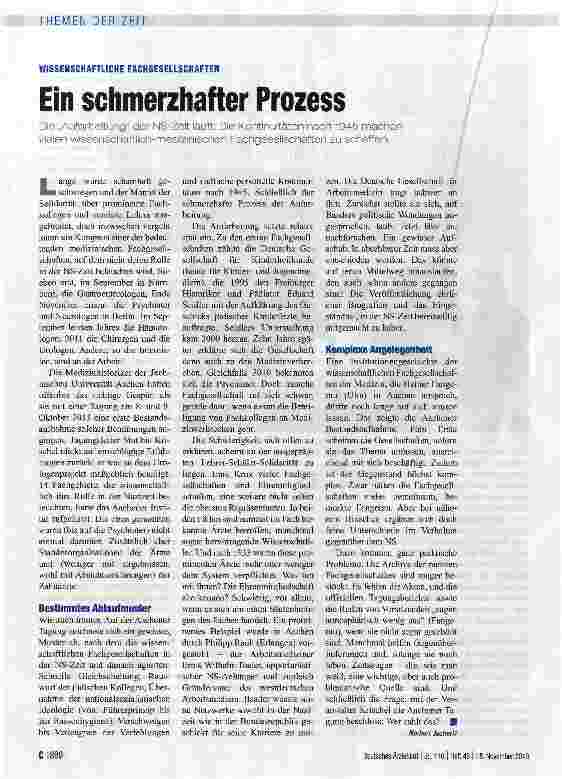 Vorschauseite 1: Ein schmerzhafter Prozess