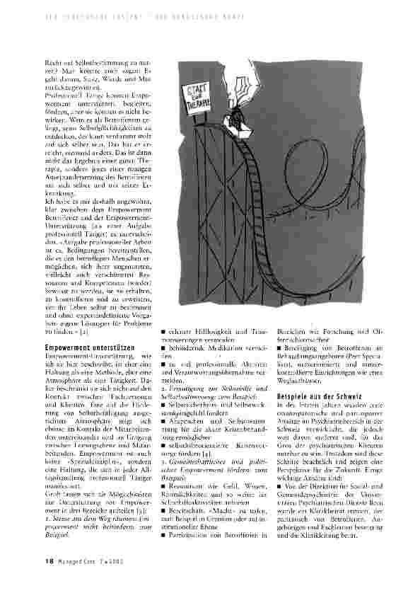 Vorschauseite 2: Empowerment fördern -Beispiel Psychiatrie