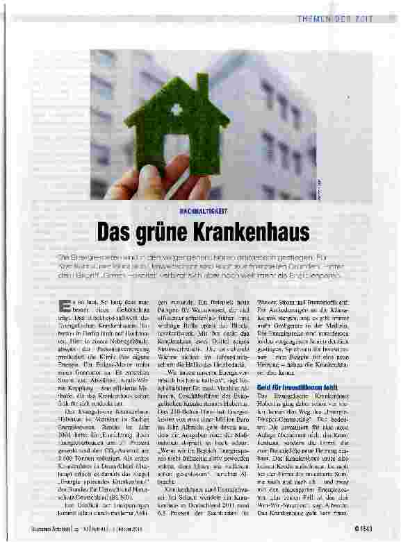 Vorschauseite 1: Das grüne Krankenhaus