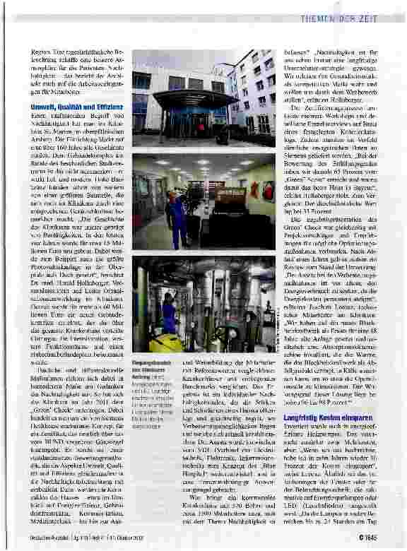 Vorschauseite 3: Das grüne Krankenhaus