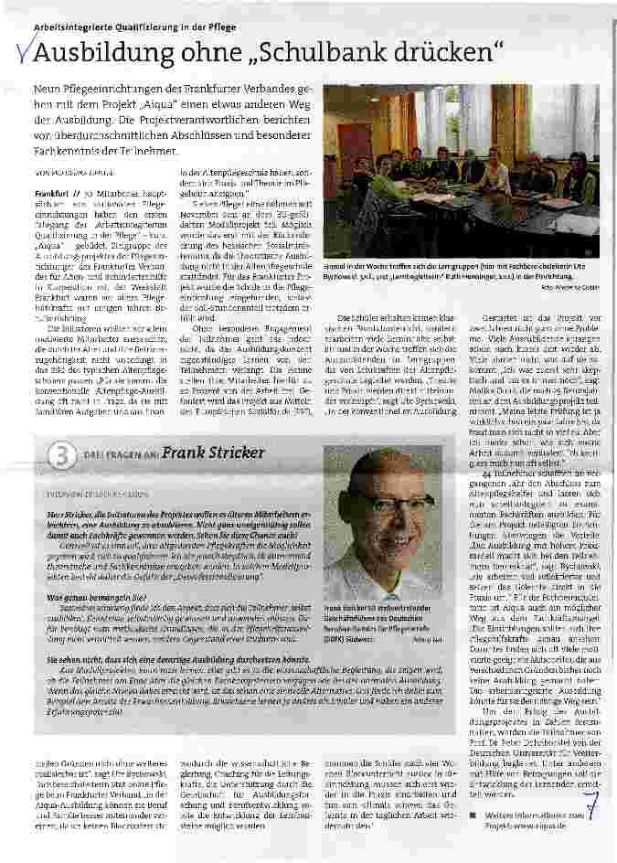 Vorschauseite 1: Ausbildung ohne „Schulbank drücken