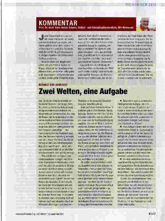 Vorschauseite 1: Zwei Welten, eine Aufgabe