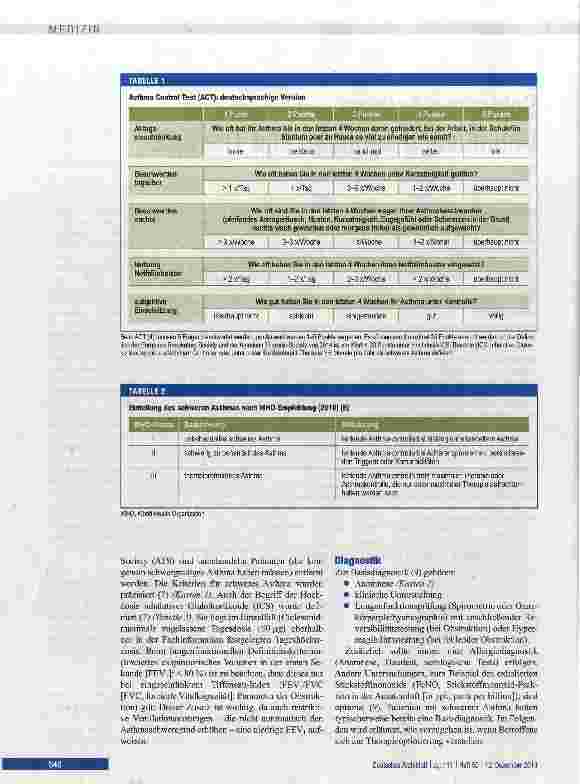 Vorschauseite 2: Schweres Asthma: Definition, Diagnostik und Therapie