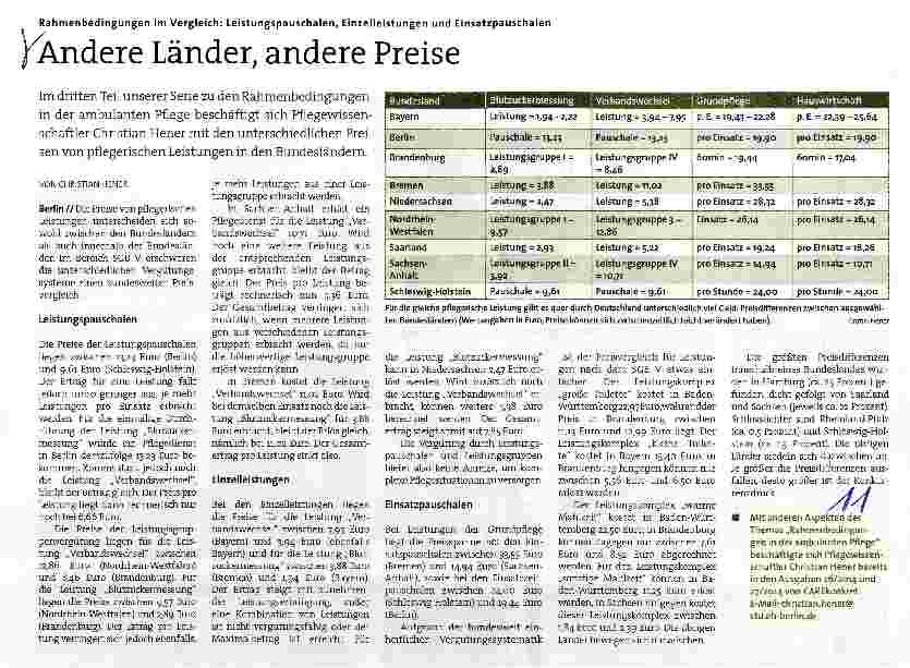 Vorschauseite 1: Andere Länder, andere Preise