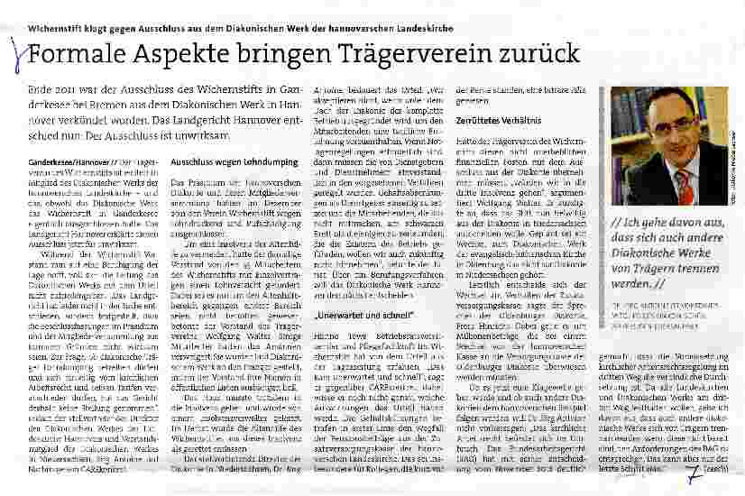 Vorschauseite 1: Formale Aspekte bringen Trägerverein zurück