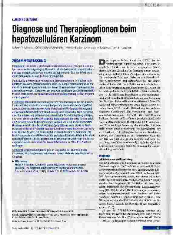 Vorschauseite 1: Diagnose und Therapieoptionen beim hepatozellulären Karzinom
