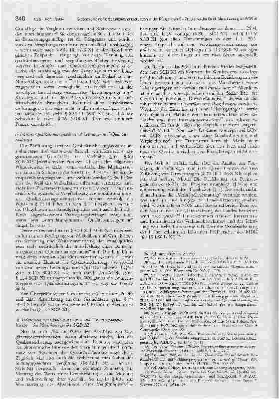 Vorschauseite 4: Keine Vergütungsvereinbarungen in der Pflege mehr? - Probleme der Qualitätssicherung im SGB XI