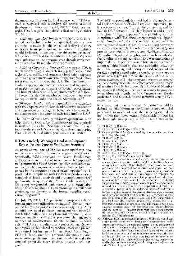 Vorschauseite 3: . S. Food Safety Modernization Act: Implications for Exporters of Food tothe United States