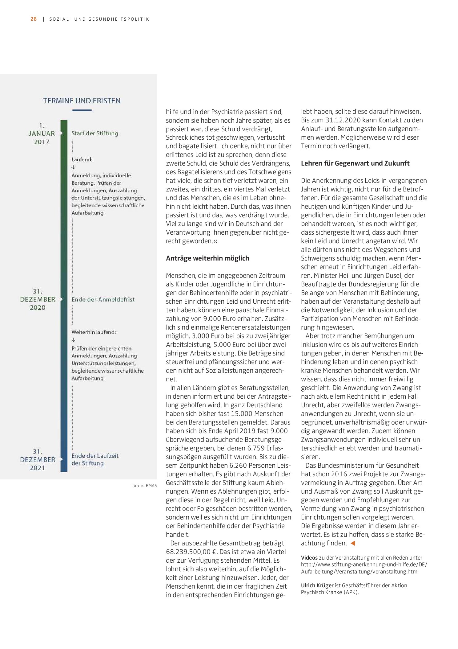 Vorschauseite 2: Leid und Unrecht in psychiatrischen Einrichtungen: Bundesregierung schämt sich