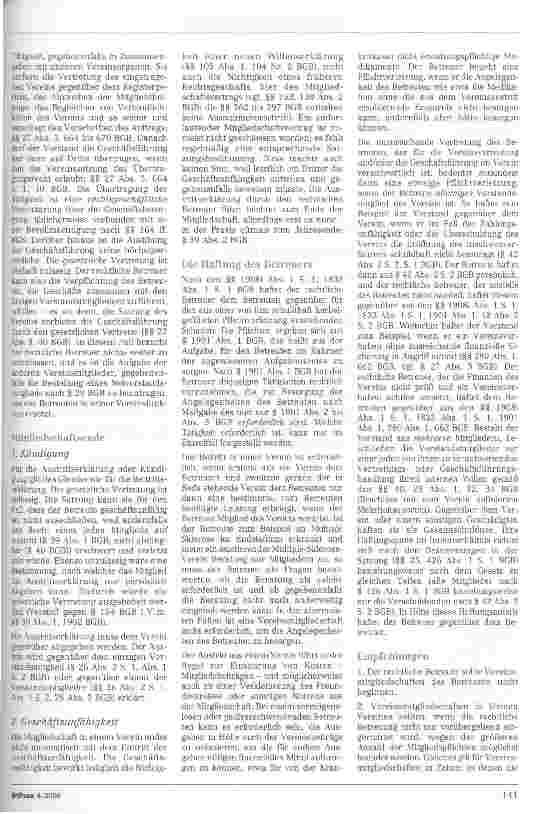 Vorschauseite 4: Der Betreute als Vereinsmitglied