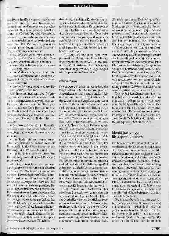 Vorschauseite 2: Frühzeitige psychologische Interventionen nach Traumatisierung