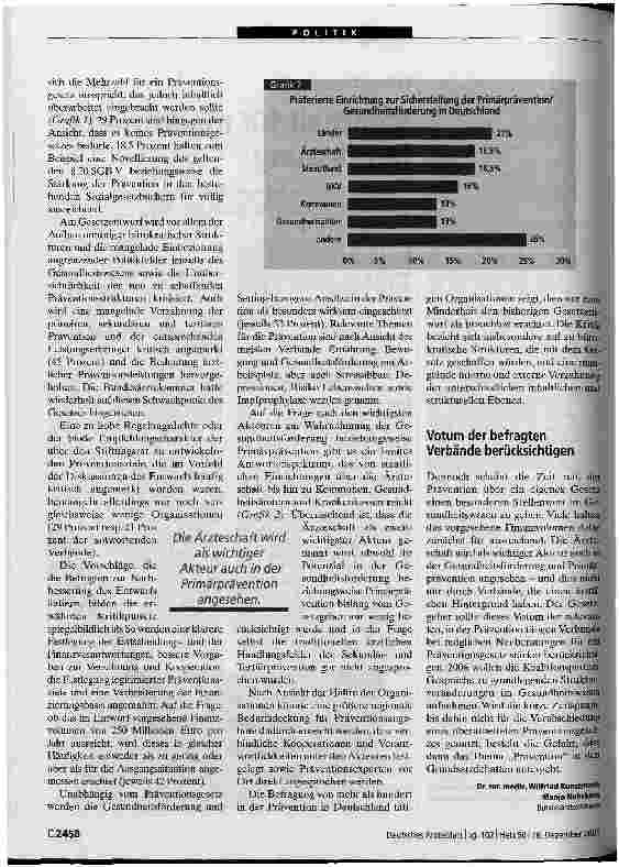 Vorschauseite 2: PräventionsgesetzMehrheit für modifizierte Neufassung