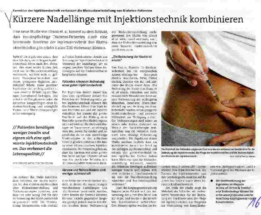 Vorschauseite 1: Kürzere Nadellänge mit Injektionstechnik kombinieren