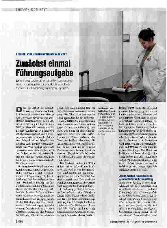 Vorschauseite 1: Zunächst einmal Führungsaufgabe