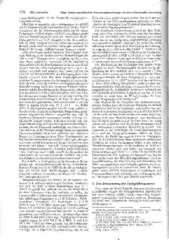 Vorschauseite 3: Zur Verfassungsmäßigkeit der Beschränkung der Abrechnungsgenehmigung in der Kernspintomographie-Vereinbarung auf die Fachgebiete Radiologie und Nuklearmedizin