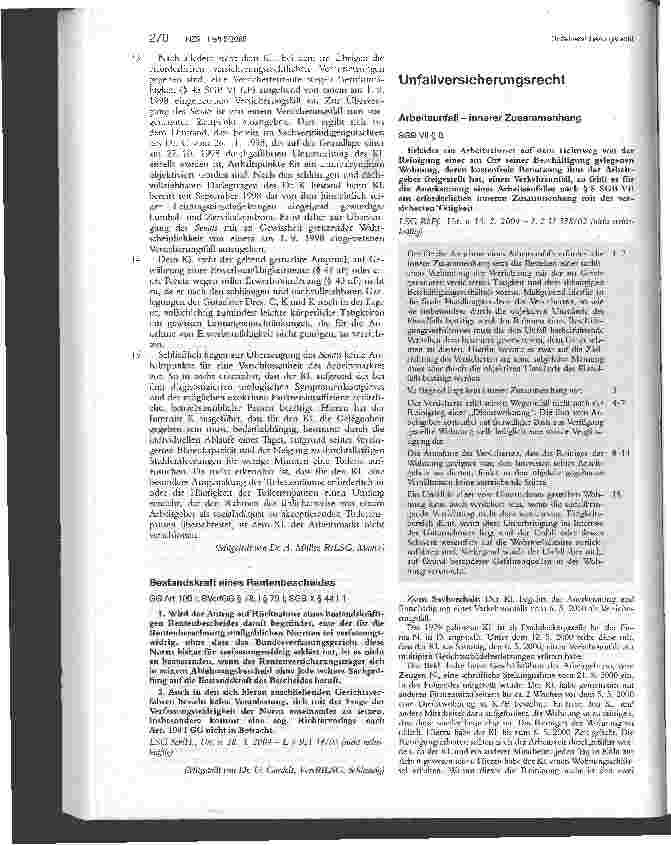 Vorschauseite 1: UnfallversicherungsrechtArbeitsunfall - innerer Zusammenhang