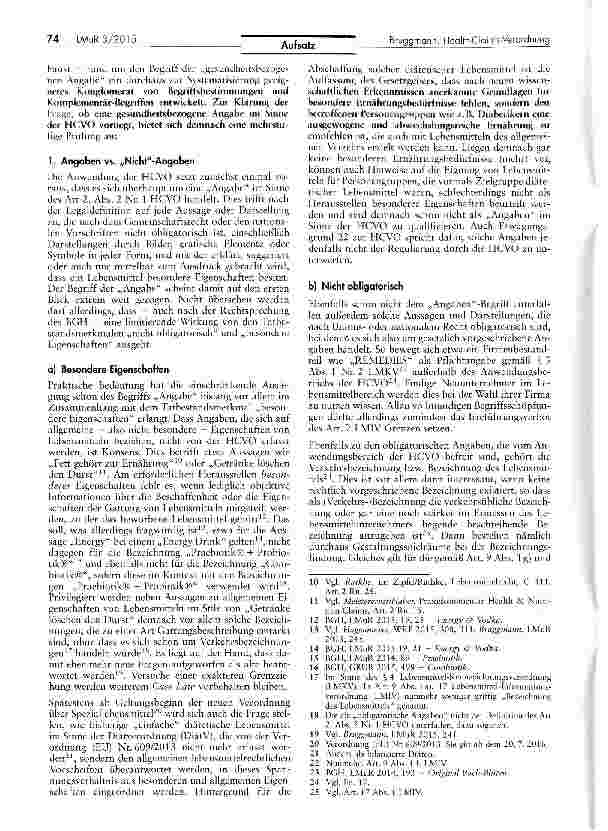 Vorschauseite 2: Neun Jahre Health-Claims-Verordnung -kein Ende der Kinderkrankheiten in Sicht