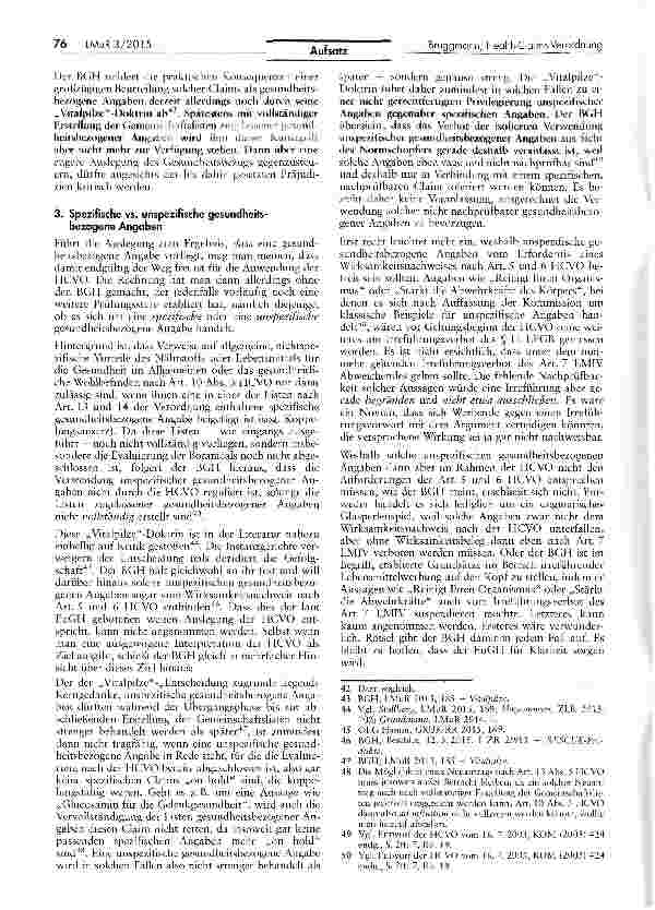 Vorschauseite 4: Neun Jahre Health-Claims-Verordnung -kein Ende der Kinderkrankheiten in Sicht