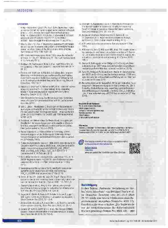 Vorschauseite 6: Hautkrebsscreening in Deutschland