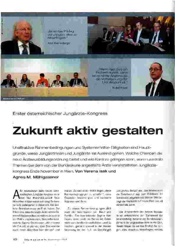 Vorschauseite 1: Zukunft aktiv gestalten