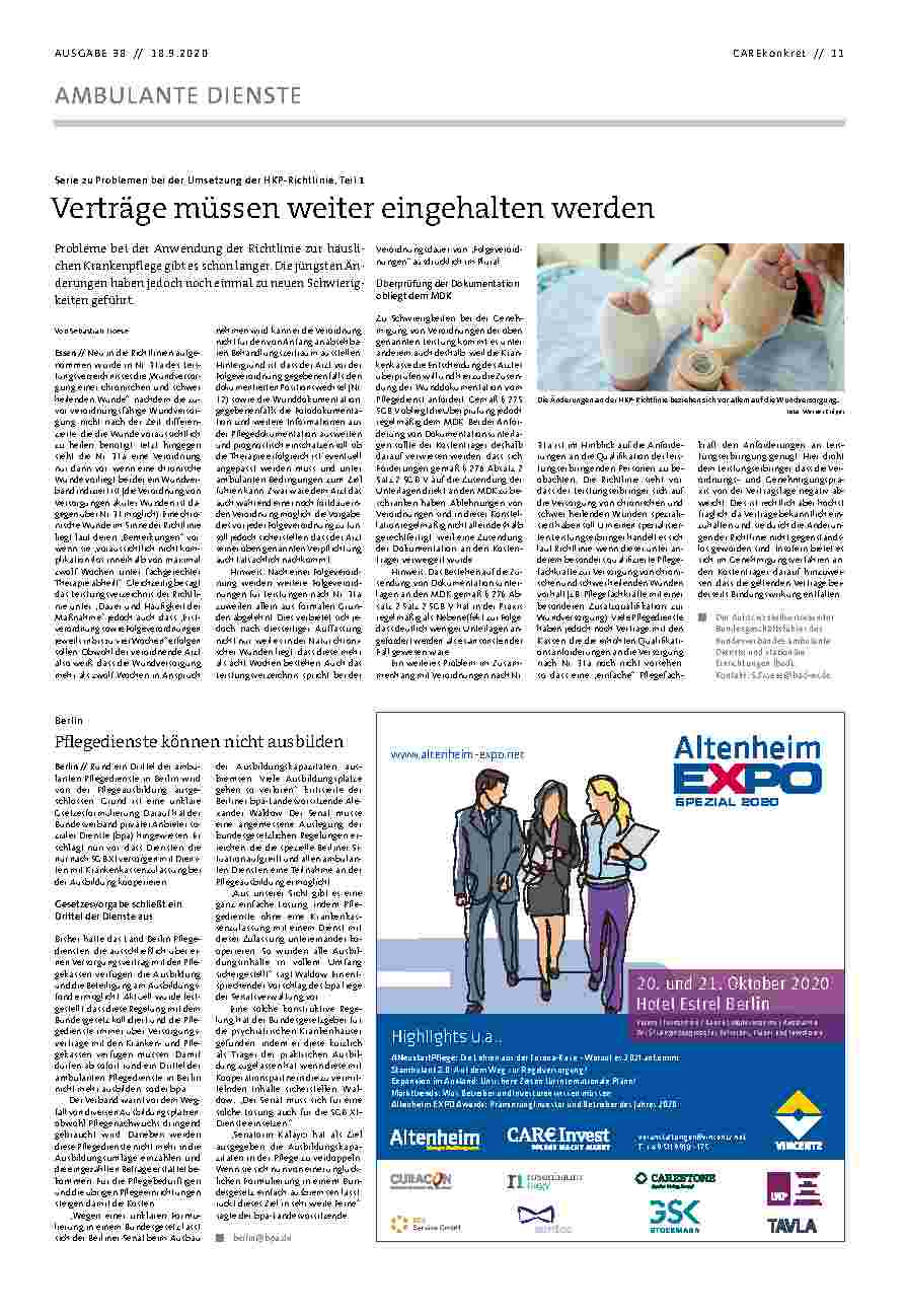 Vorschauseite 1: Verträge müssen weiter eingehalten werden.