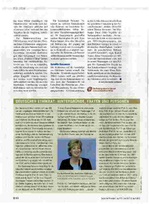 Vorschauseite 2: Fokus: Patientenwohl