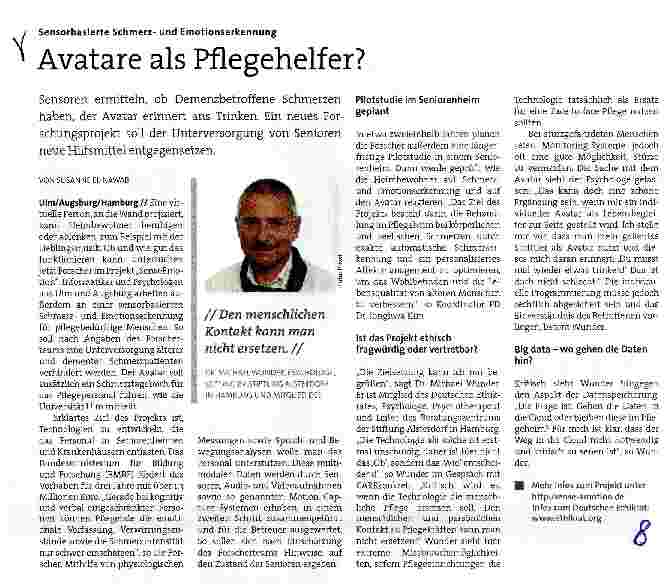 Vorschauseite 1: Avatare als Pflegehelfer?