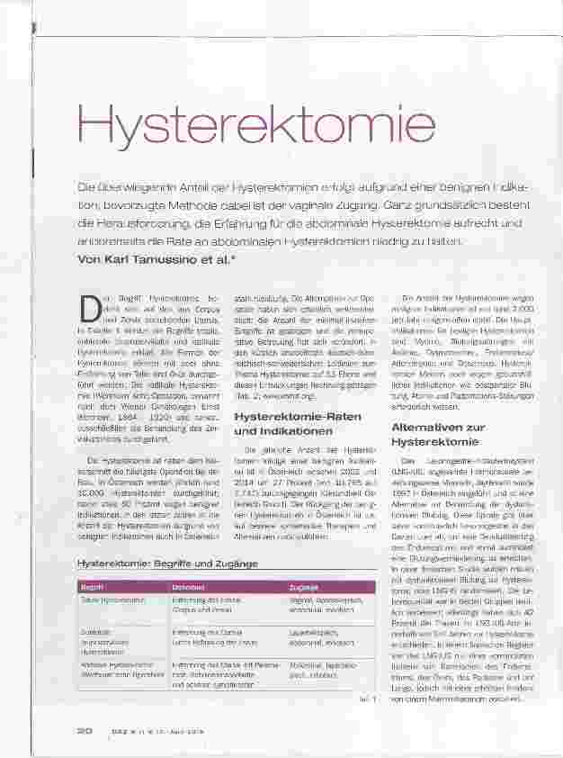 Vorschauseite 1: Hysterektomie