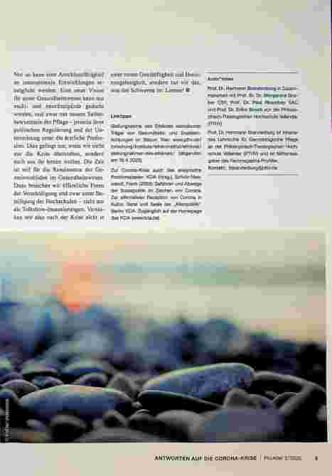 Vorschauseite 2: Theologie, Ethik und Pflege - Antworten auf die Corona-Krise