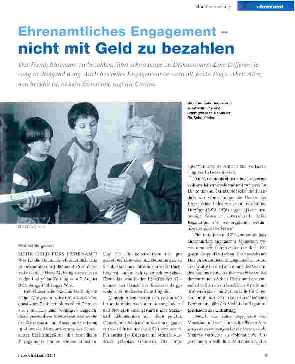 Vorschauseite 1: Ehrenamtliches Engagement - nicht mit Geld zu bezahlen