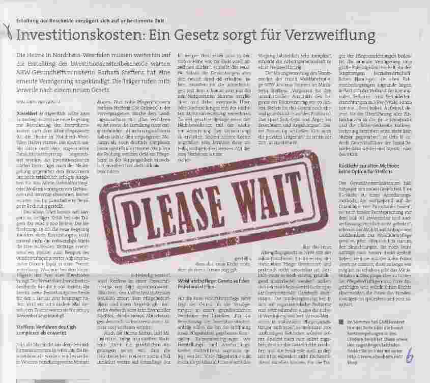 Vorschauseite 1: Investitionskosten: Ein Gesetz sorgt für Verzweiflung