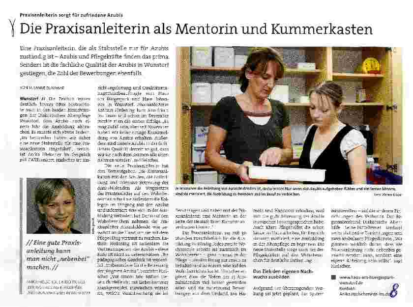 Vorschauseite 1: Die Praxisanleiterin als Mentorin und Kummerkasten