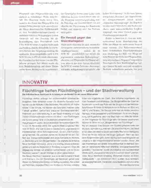Vorschauseite 3: Kommunen könnten Schlüsselrolle in der Pflege spielen