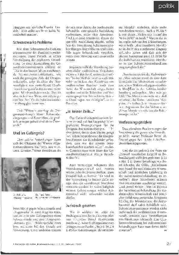 Vorschauseite 2: Entsetzen über neue Drogen-Verordnung - Ärzte verlangen Rücknahme