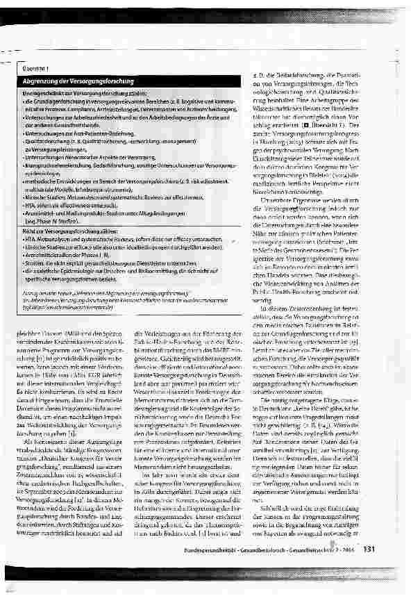 Vorschauseite 2: Förderung derVersorgungsforschung durch die Bundesärztekammer