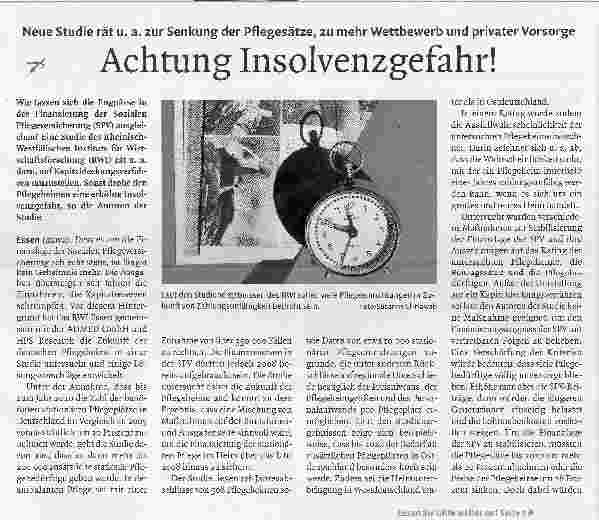 Vorschauseite 1: Achtung Insolvenzgefahr!