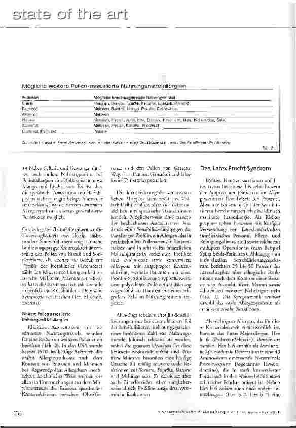 Vorschauseite 6: Sekundäre Nahrungsmittelallergien