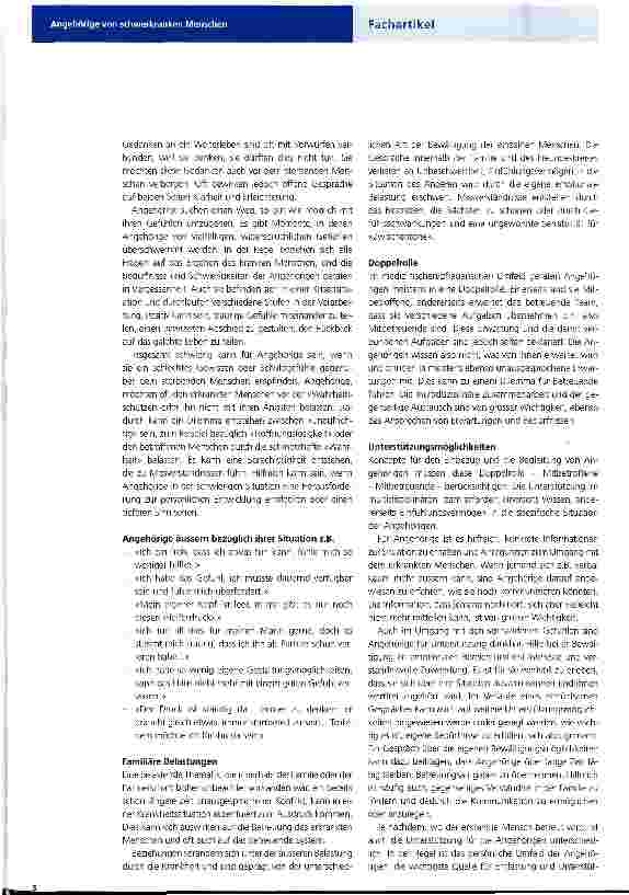 Vorschauseite 2: Angehörige von schwerkranken Menschen
