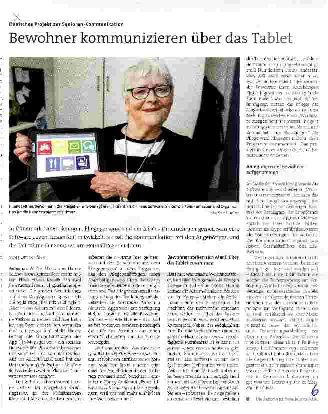 Vorschauseite 1: Bewohner kommunizieren über das Tablet
