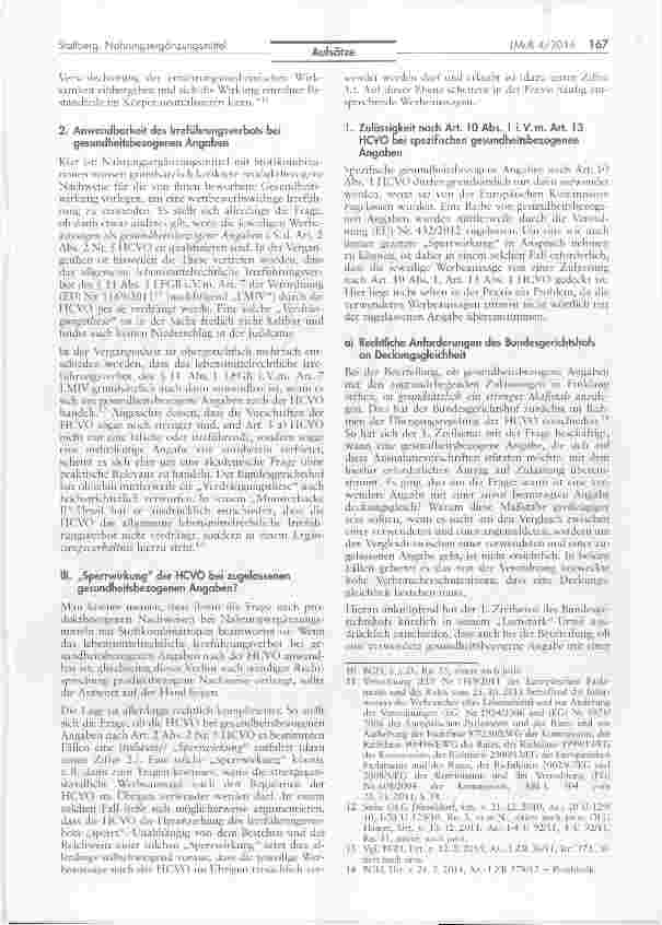 Vorschauseite 3: Gesundheitsbezogene Angaben bei Nahrunqsergänzunasmitteln mitStoffkombinationen — rechtliche Frogestlungen in der Praxis