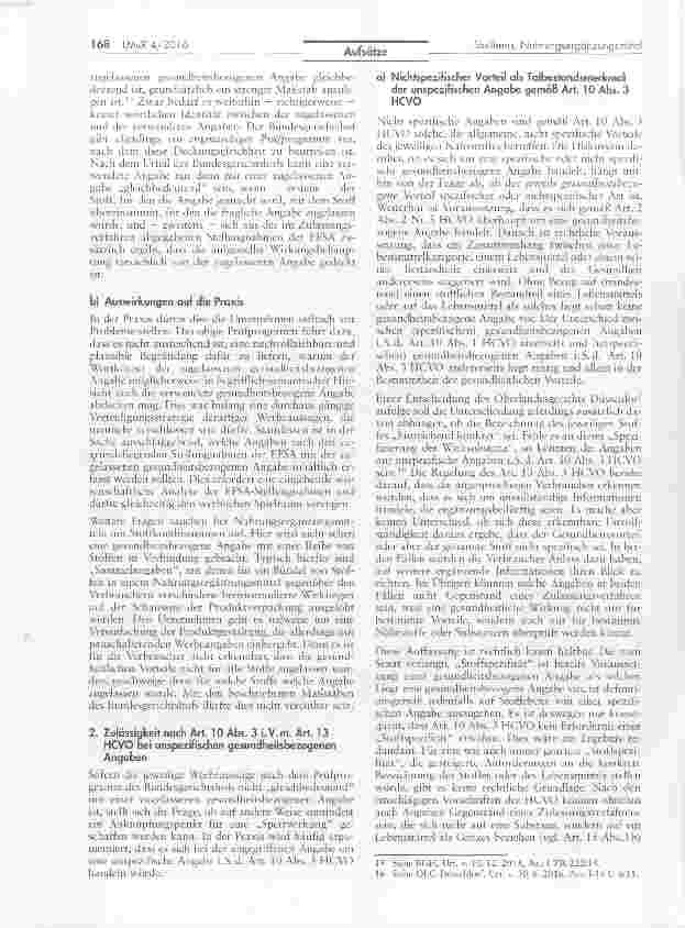 Vorschauseite 4: Gesundheitsbezogene Angaben bei Nahrunqsergänzunasmitteln mitStoffkombinationen — rechtliche Frogestlungen in der Praxis