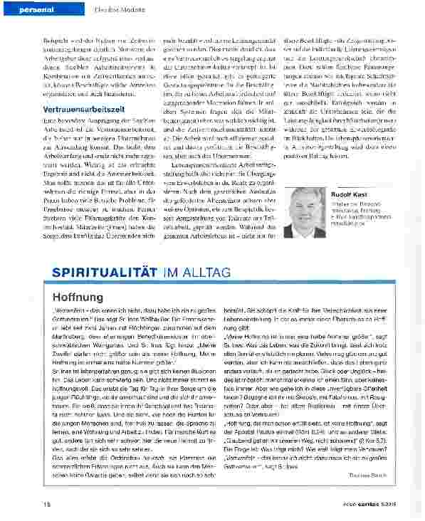 Vorschauseite 5: Die Arbeitszeit muss immer auch zum Leben passen