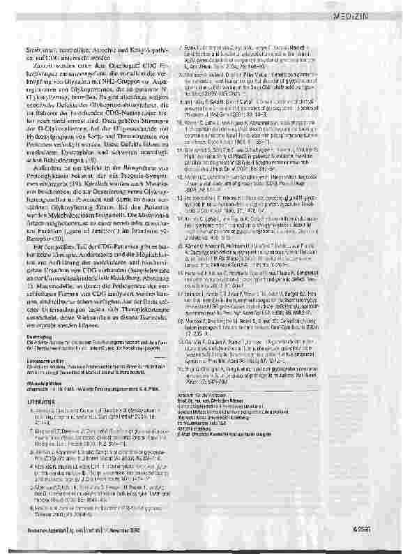 Vorschauseite 6: Multisystemische Erkrankungen im Kindesalter durch erbliche Defekte der Glykoproteinbiosynthese